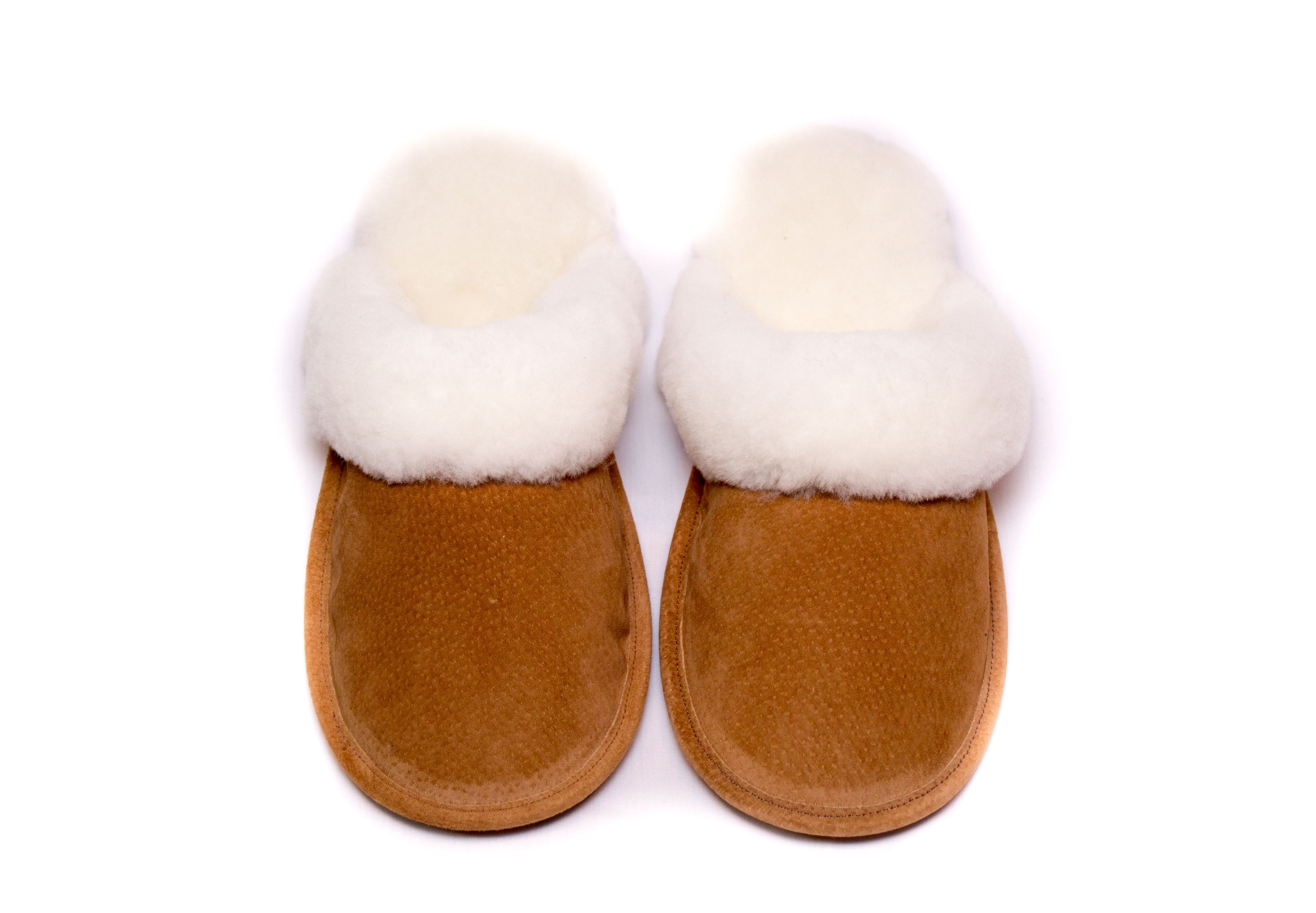 Men's Comfort Open Back Slippers - Slide-On House Shoes With Hook & Loop Closure