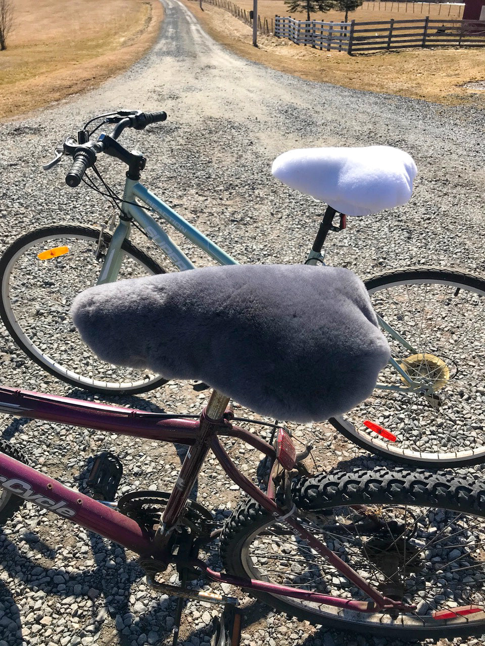 Sheepskin bike seat store cover